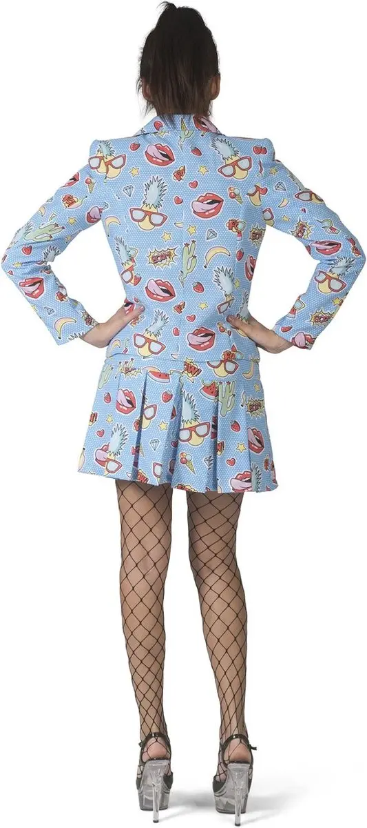 Espa Funny Fashion Zomers Komische Strip Vrouw - Blauw XXL