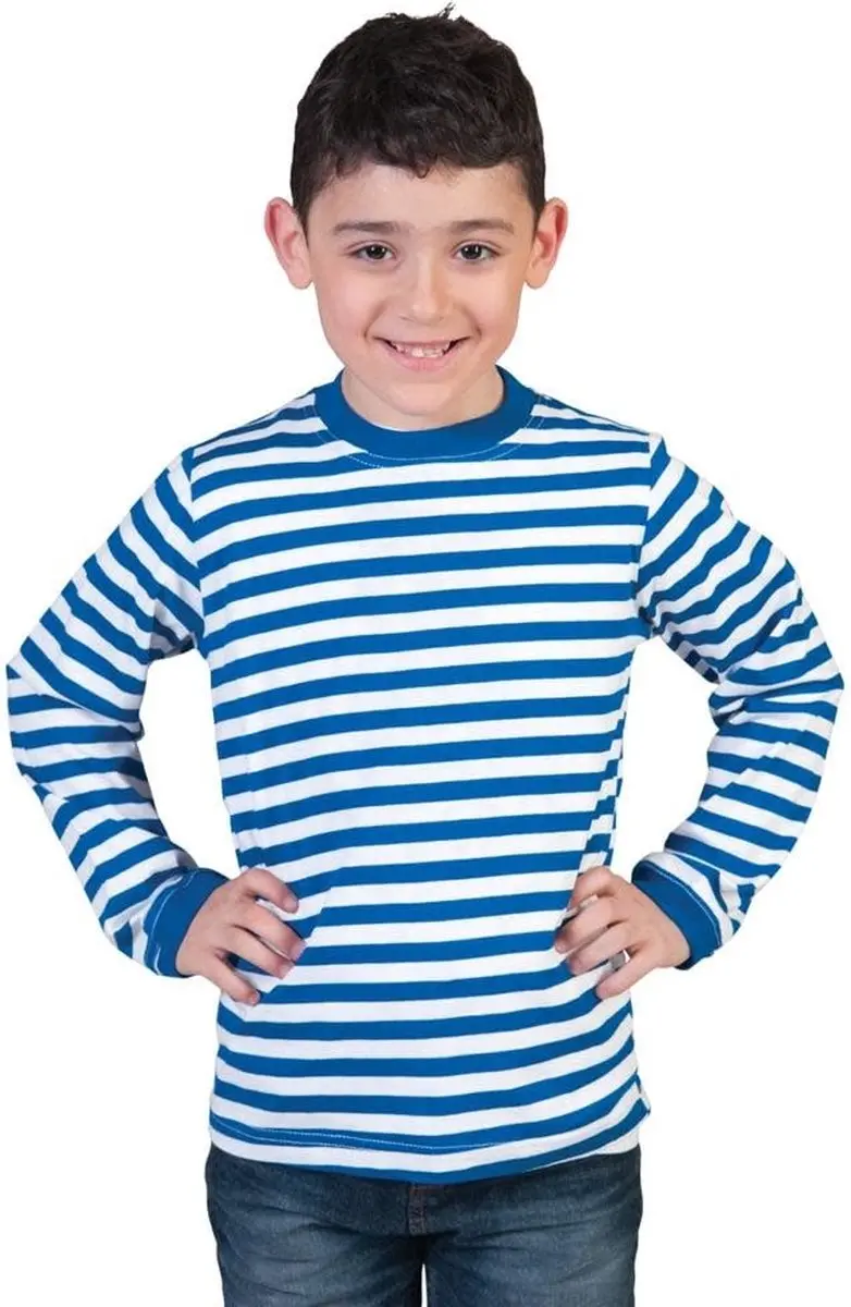 Espa Dorus Trui L - Blauw/Wit Gestreept
