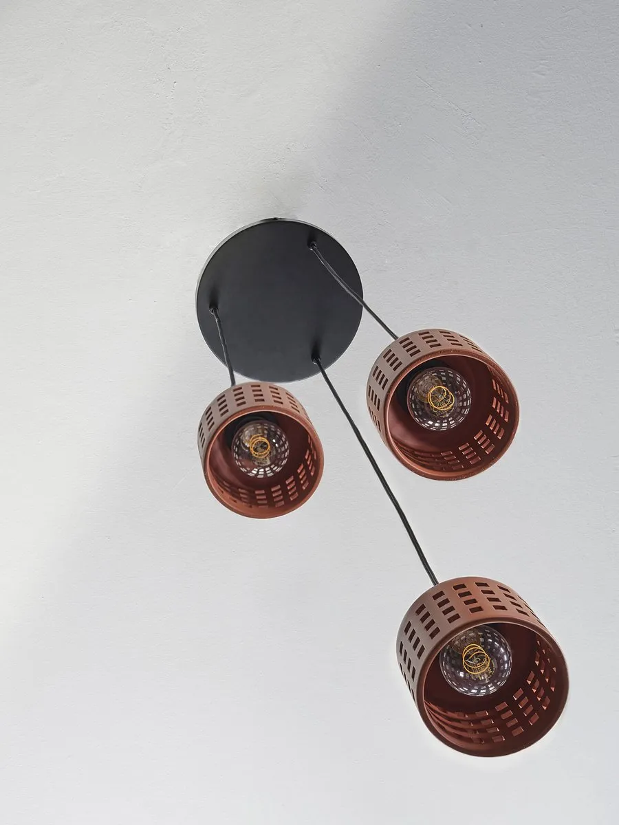 LEDVANCE Decor Clay Windows Hanglamp 3xE27 - Bruin
