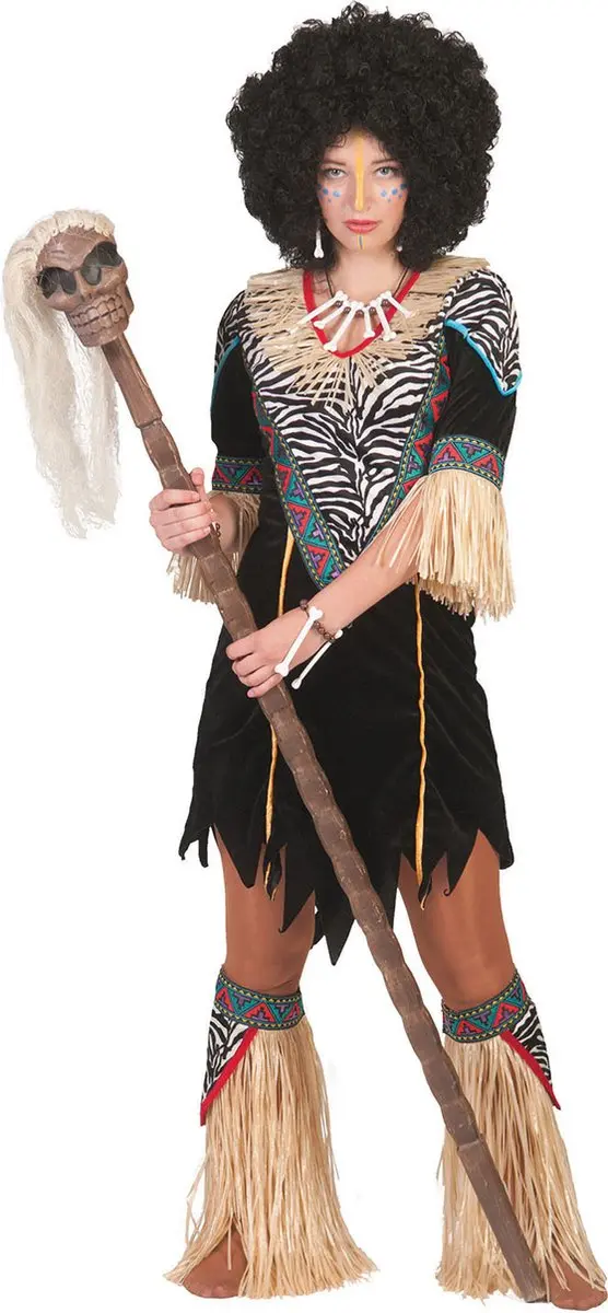 Espa Afrikaanse Zulu Jurk - Zwart - L/XL