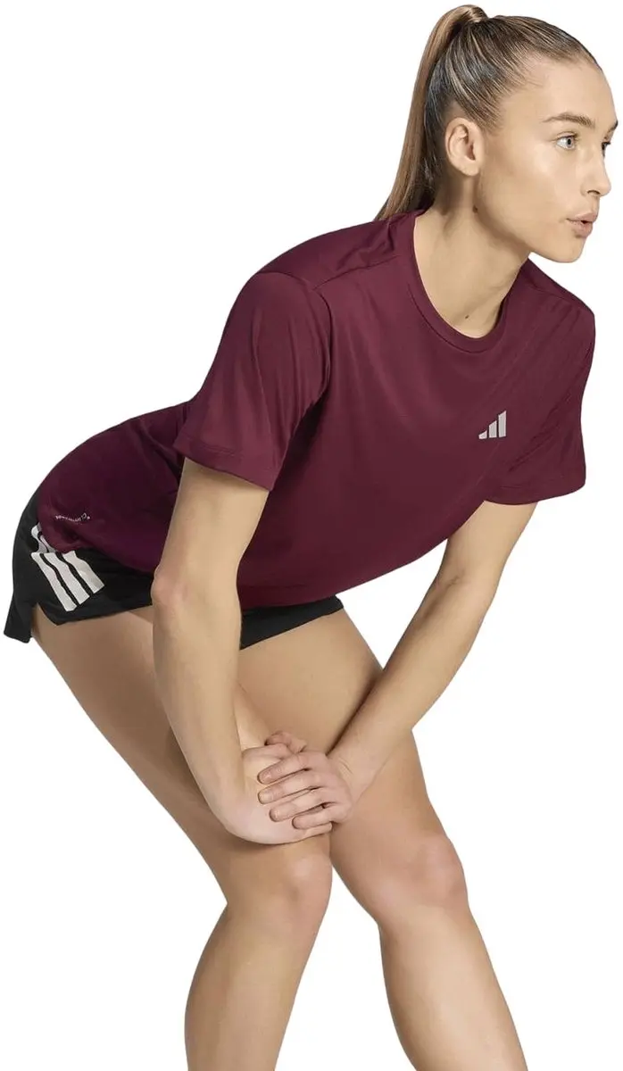 adidas Essentials Running Shirt KG3229 - Maat XL - Donkerrood