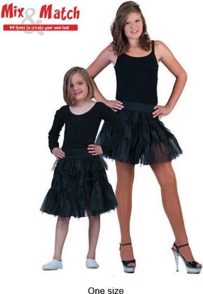 Petticoat zwart Lili kind