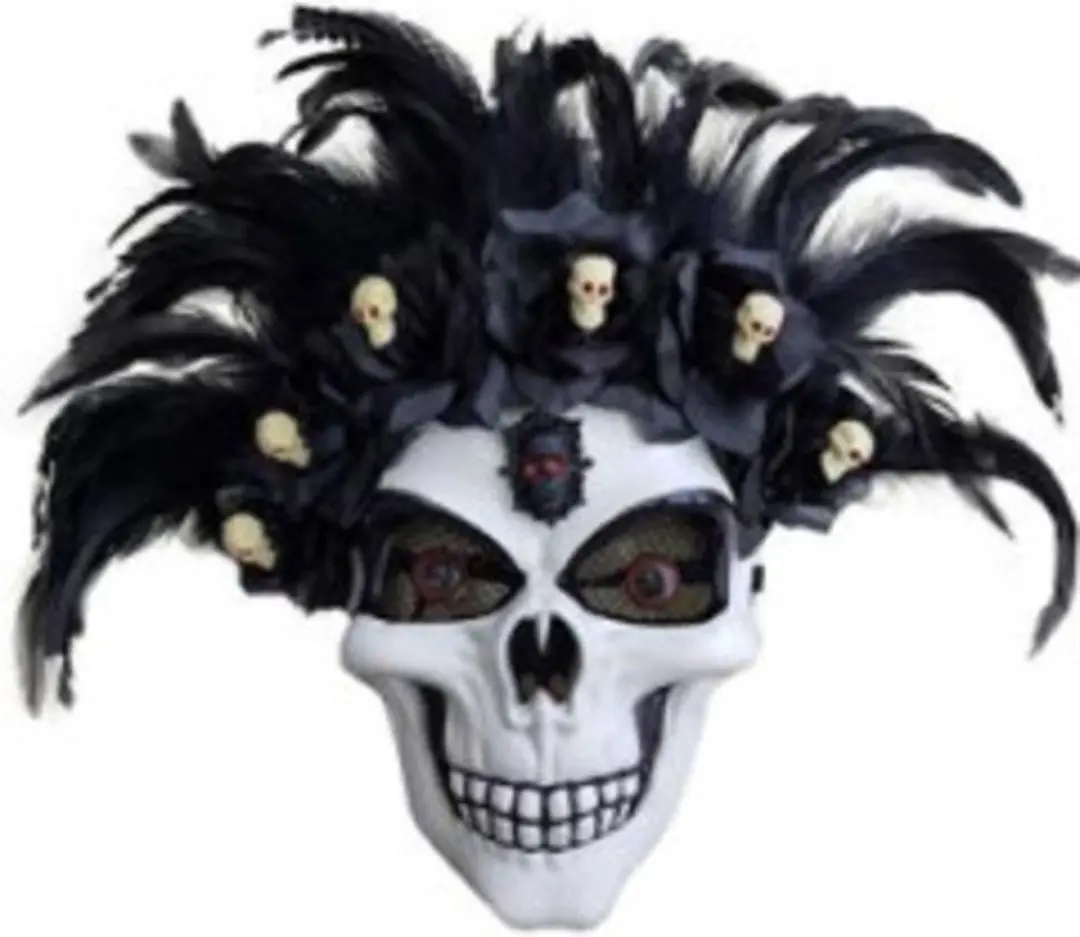 Espa Masker Doodshoofd met Veren en Bloemen