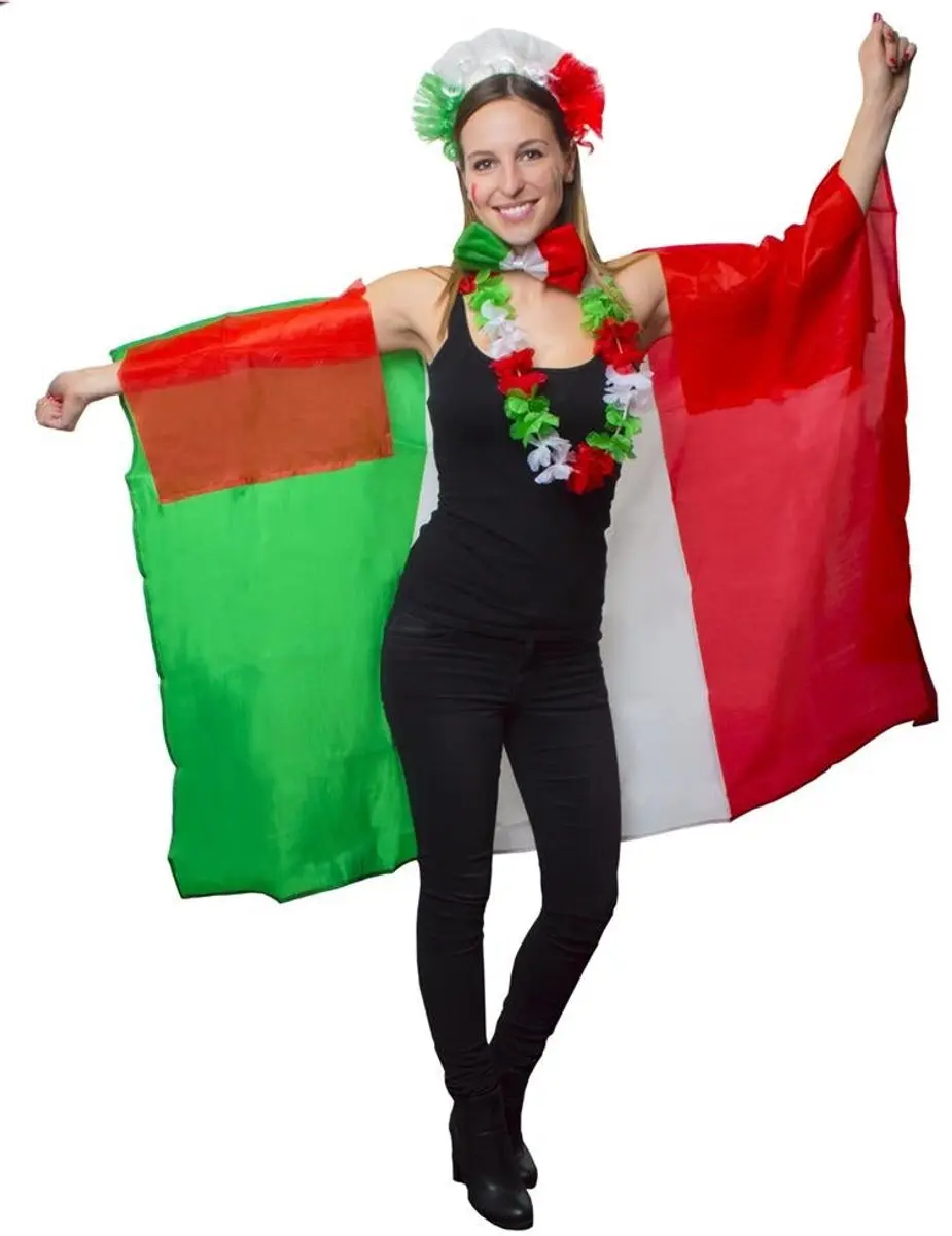 Espa Cape Italië - One Size - Rood/Groen/Wit