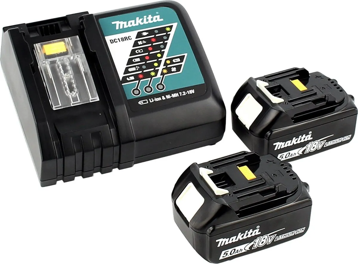 Makita DCO 180 RTJ Accu-Rotatiesnijder 18V - 2x 5,0Ah + Oplader + Makpac