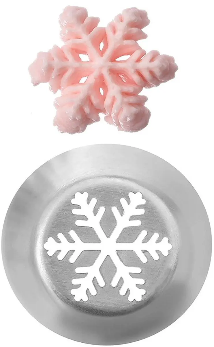 Orion Russische Decoratietip Sneeuwvlok - Roestvrij Staal