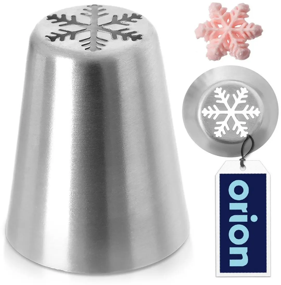 Orion Russische Decoratietip Sneeuwvlok - Roestvrij Staal