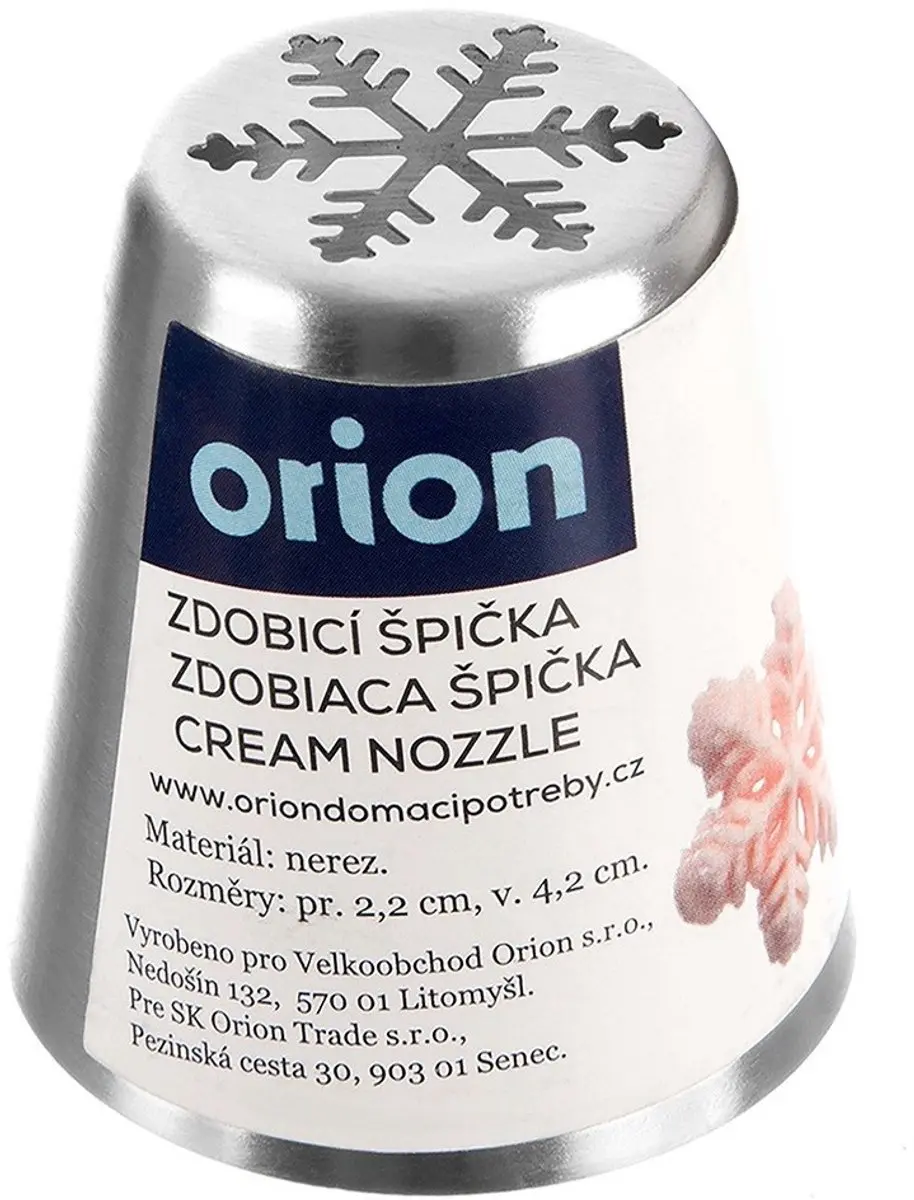 Orion Russische Decoratietip Sneeuwvlok - Roestvrij Staal