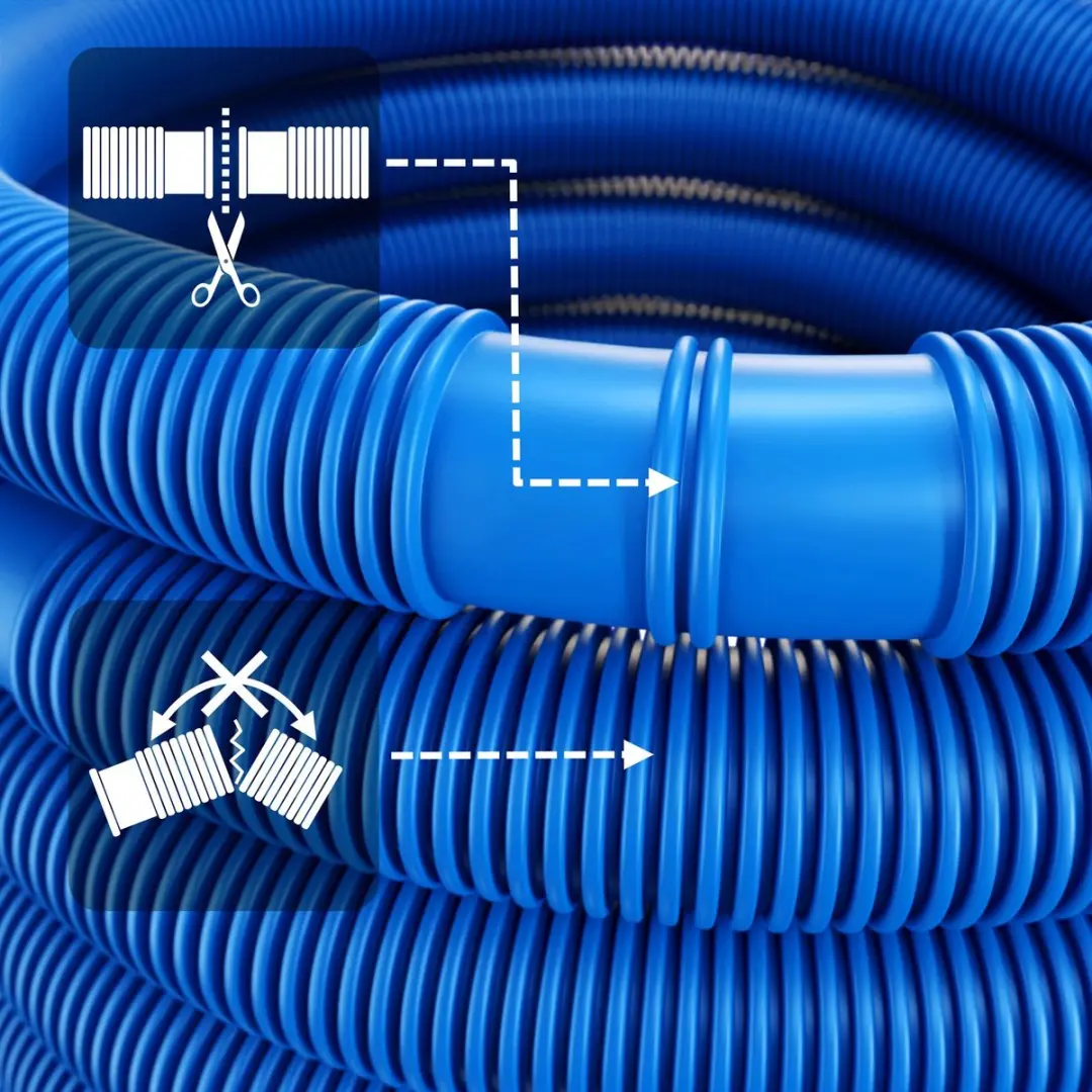 Monzana Zwembadfilterslang 10m Ø38mm - Blauw