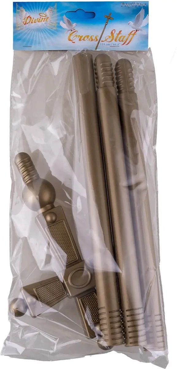 Espa Kardinaalsstaf Met Kruis 4-delig 114cm - Goud