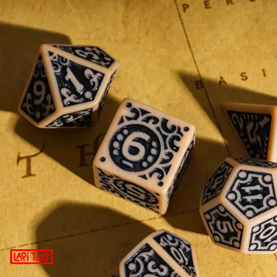 Lapi Toys D&D Dobbelstenen - 7 Stuks - Zwart
