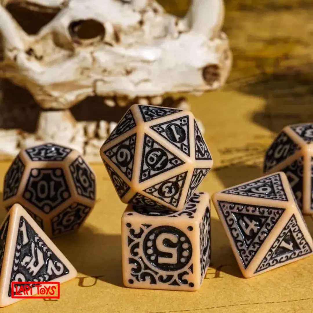 Lapi Toys D&D Dobbelstenen - 7 Stuks - Zwart
