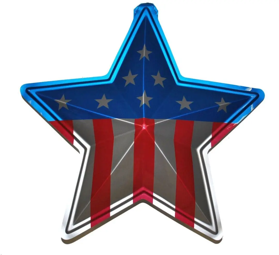ESPA Muurdecoratie Amerikaanse Ster 40cm - Gekleurd