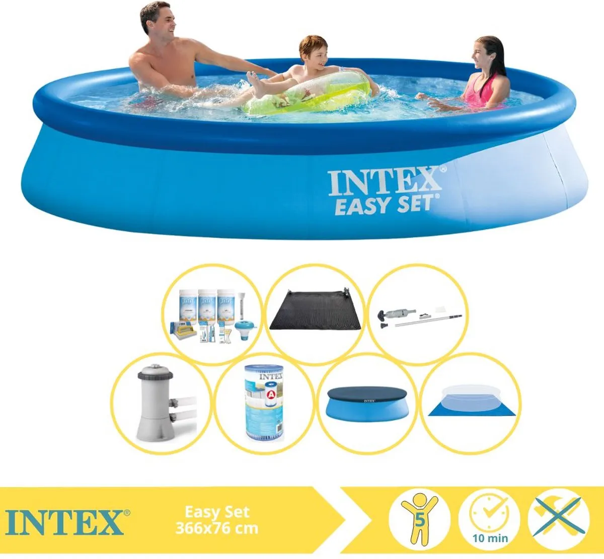 Intex Easy Set 28132GN Opblaaszwembad 366x76cm