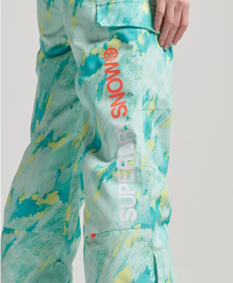 Superdry Ultimate Rescue Skibroek WS110156A - Dames 8 - Abstract Teal Lime