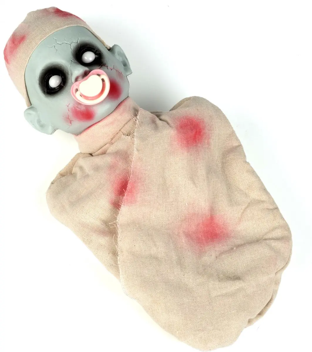 ESPA Bloederige Zombie Baby 50cm - Licht & Geluid - afbeelding 3 van 3