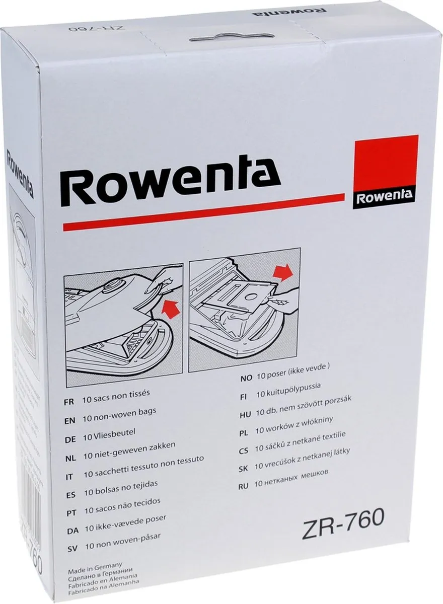 Rowenta Stofzuigerzak ZR760 - 10 Stuks