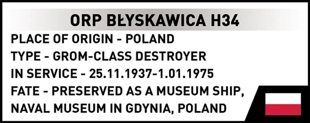COBI 4865 ORP Blyskawica