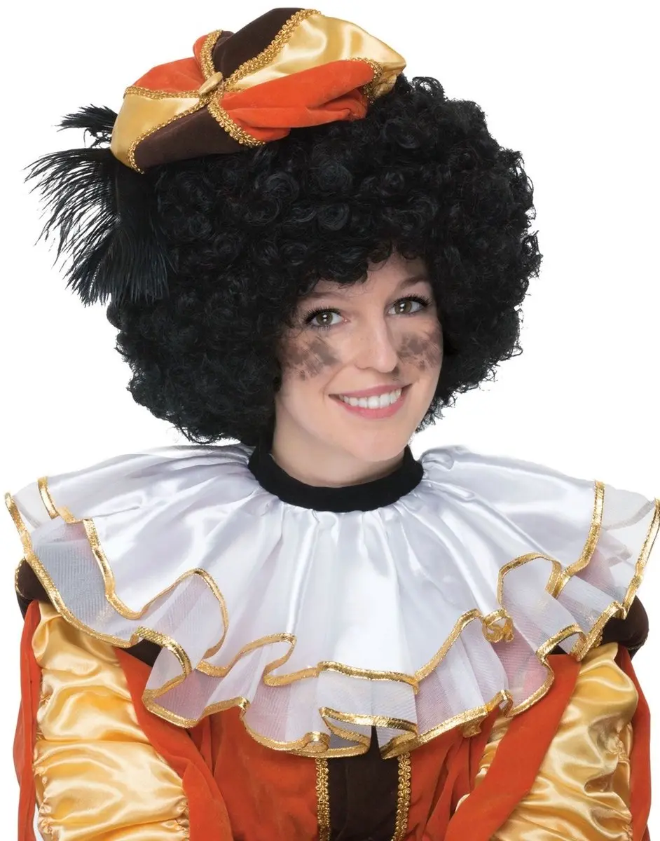 Witte kraag met gouden band