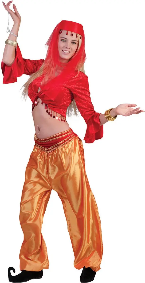 Espa 1001 Nacht Gouden Oosterse Broek Vrouw - One Size - Oranje