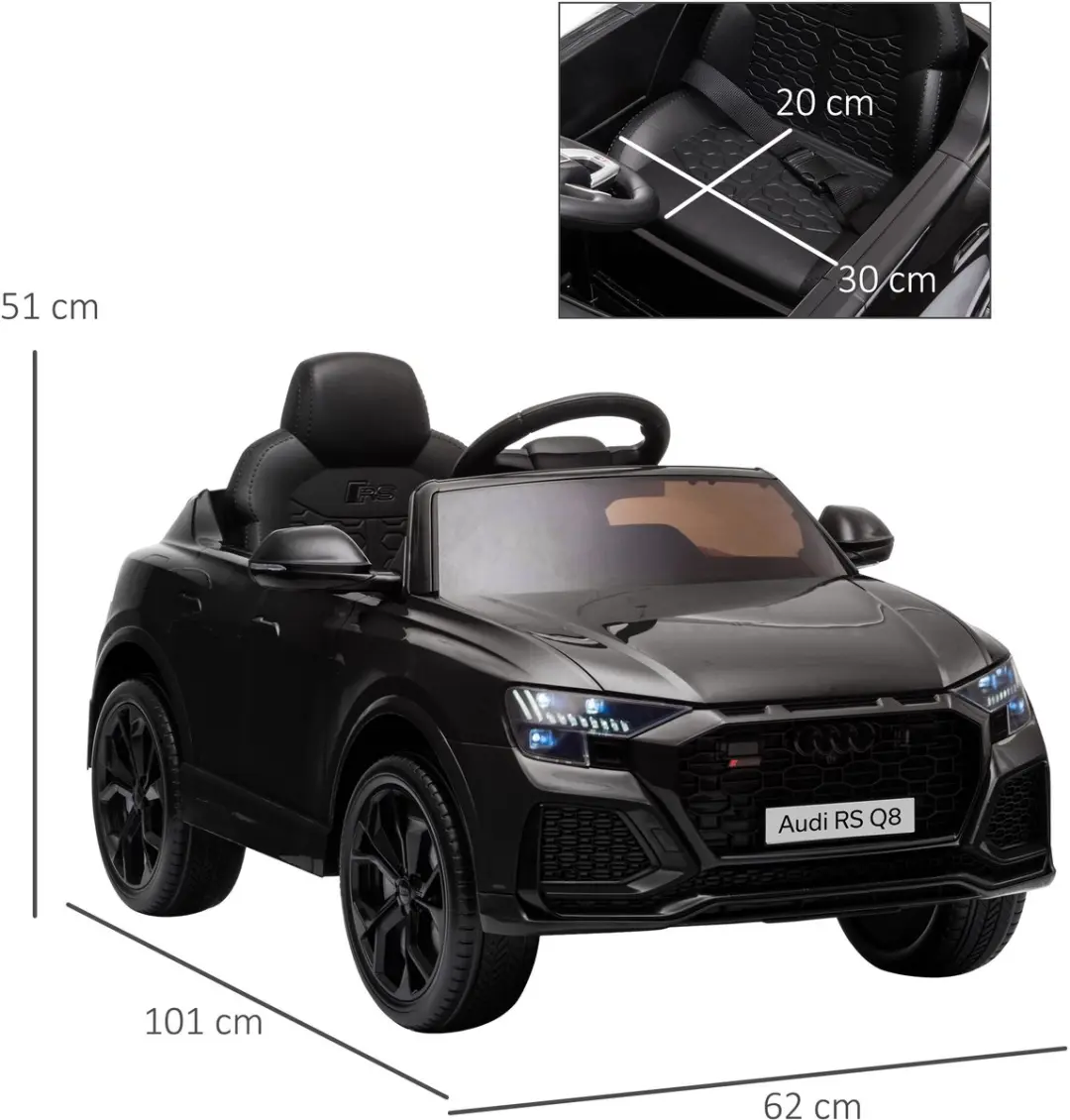 Homcom Rijdauto 101x62x51cm - Zwart