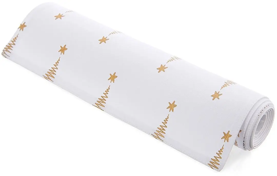Orion Choinka Kerst Tafelloper 130x32cm - Wit/Goud