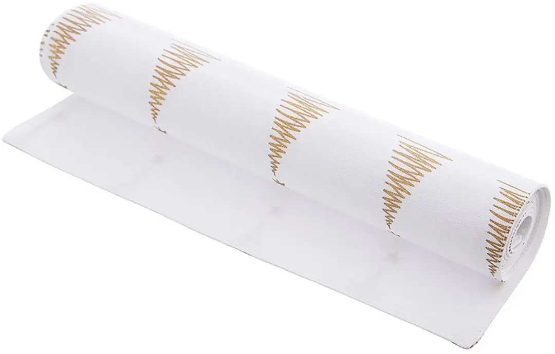 Orion Choinka Kerst Tafelloper 130x32cm - Wit/Goud - afbeelding 6 van 6