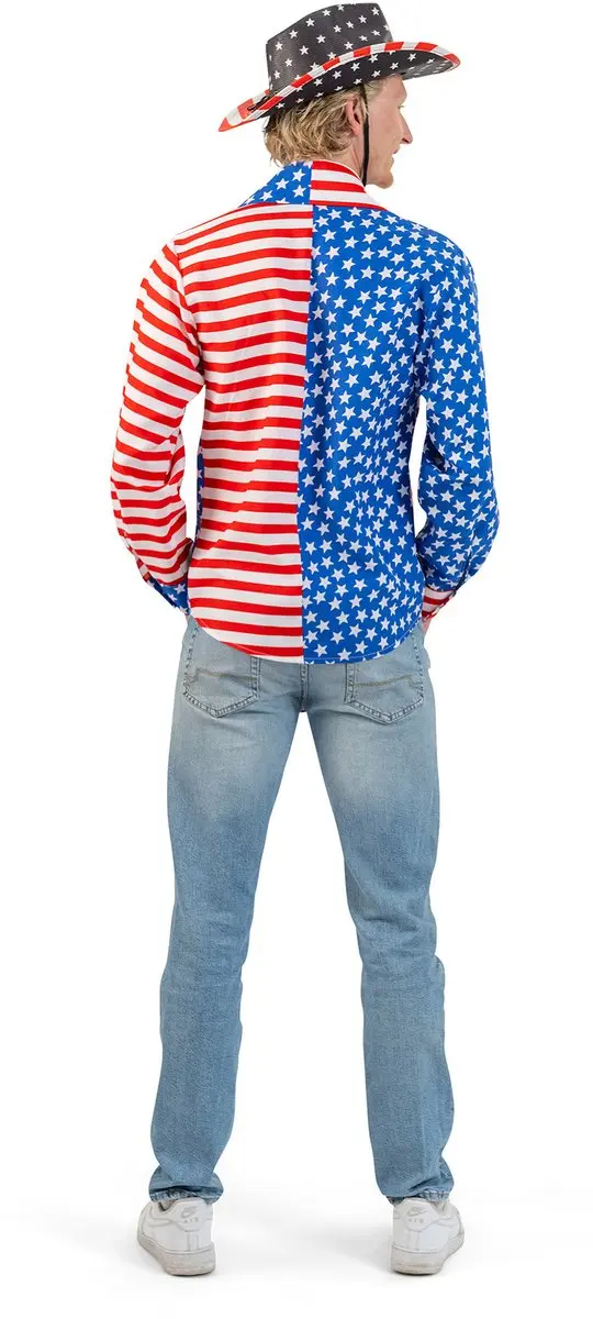 Shirt Amerika vlag heren