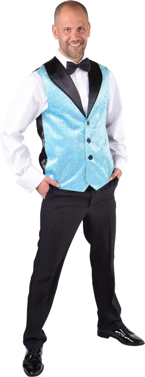 Espa Gilet Pailletten Turquoise Heren