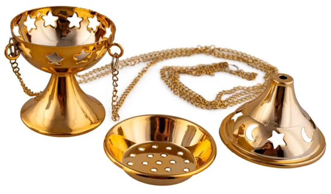 Espa Nep Wierookvat Goud - 8,5x14cm met Ketting