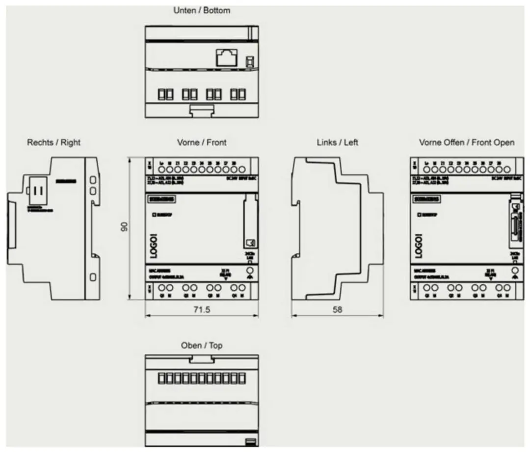 Siemens Logo! 9 6ED1052-2CC08-0BA3 PLC-aansturingsmodule 24V/DC