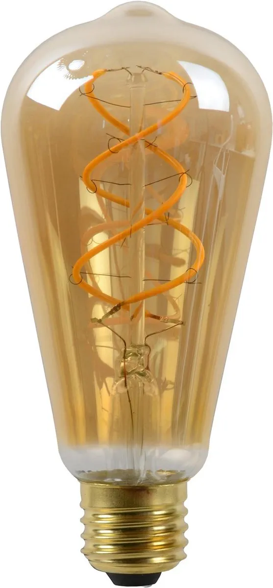 Lucide ST64 LED Filamentlamp 4,9W 2200K - E27 - Amber