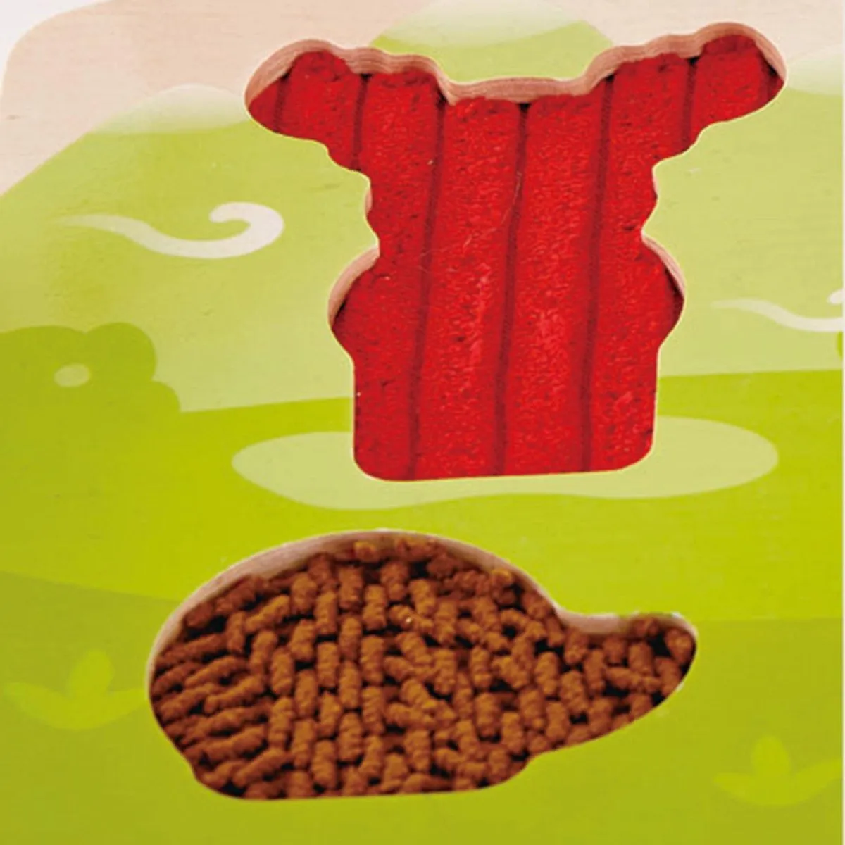 Hape Tactiele Bosdieren Puzzel 6 Stuks - Veelkleurig - afbeelding 6 van 6