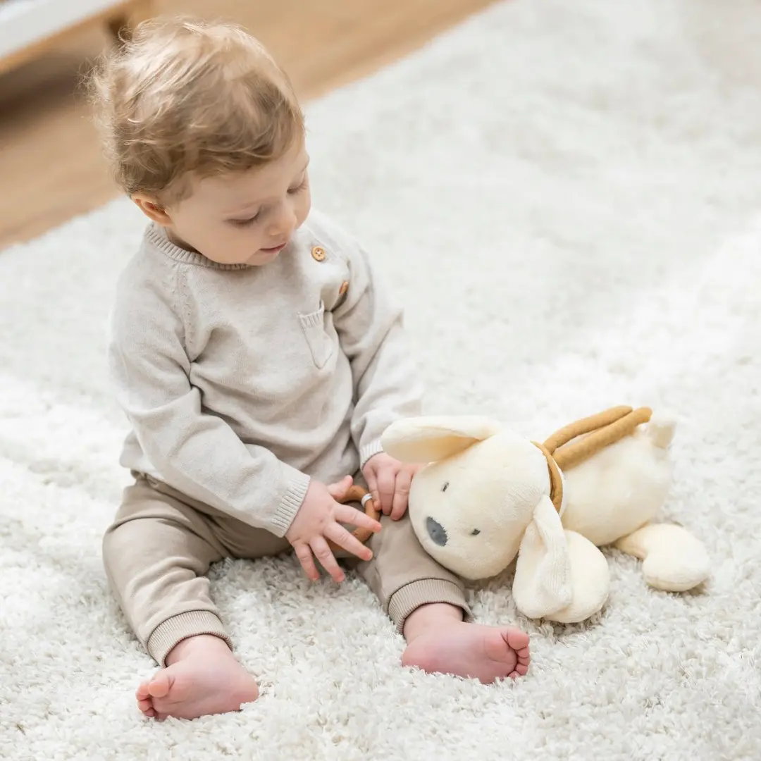 Nattou Hond Charlie Muziekknuffel - Karamel - 20 cm
