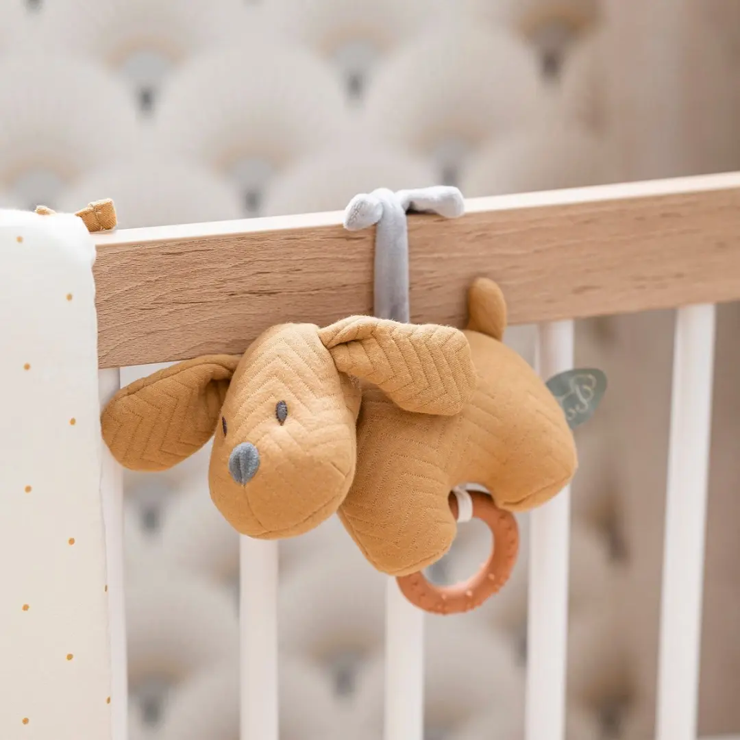 Nattou Hond Charlie Muziekknuffel - Karamel - 20 cm