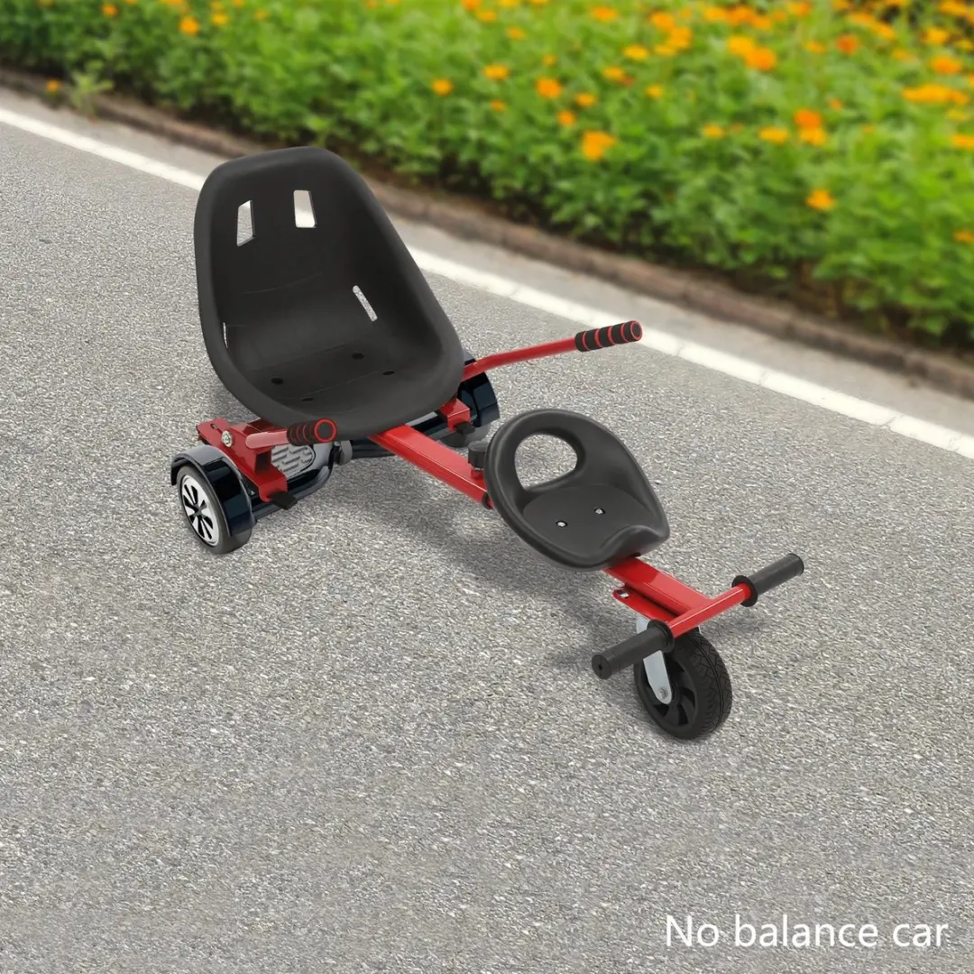 Rode Hoverboard Kart - Dubbele Zitplaats - Rood/Zwart