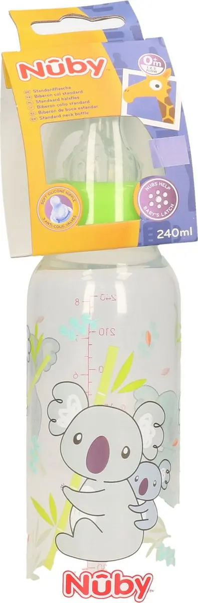 Nûby Babyfles 240ml - 2 Stuks Groen