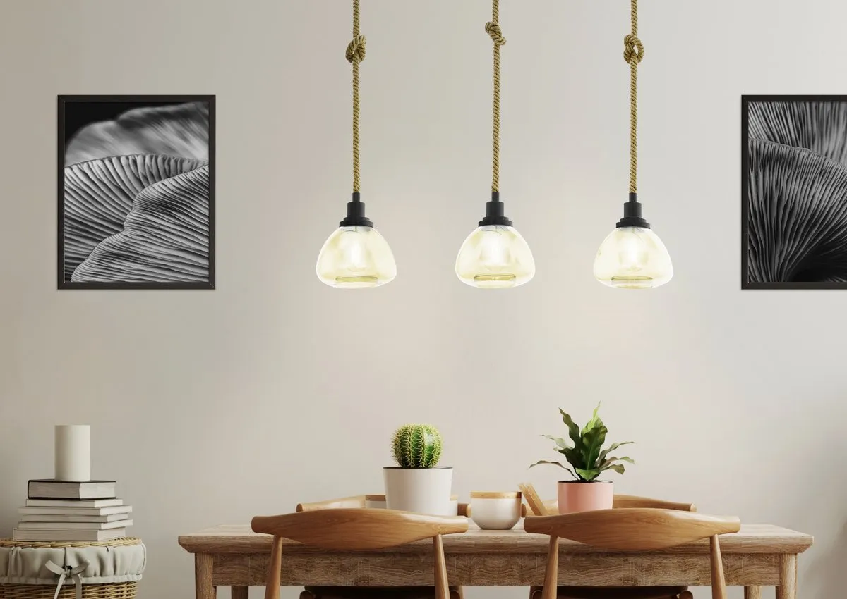 Eglo Rampside Hanglamp 6x E27 - Zwart - afbeelding 6 van 6