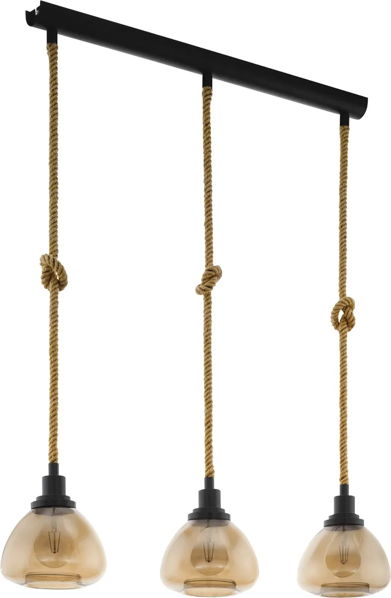 Eglo Rampside Hanglamp 6x E27 - Zwart