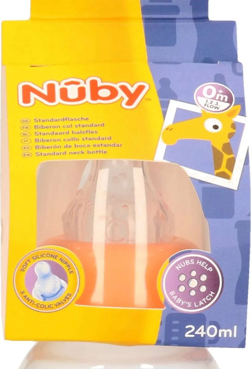 Nûby Baby Drinkfles 240ml - Oranje