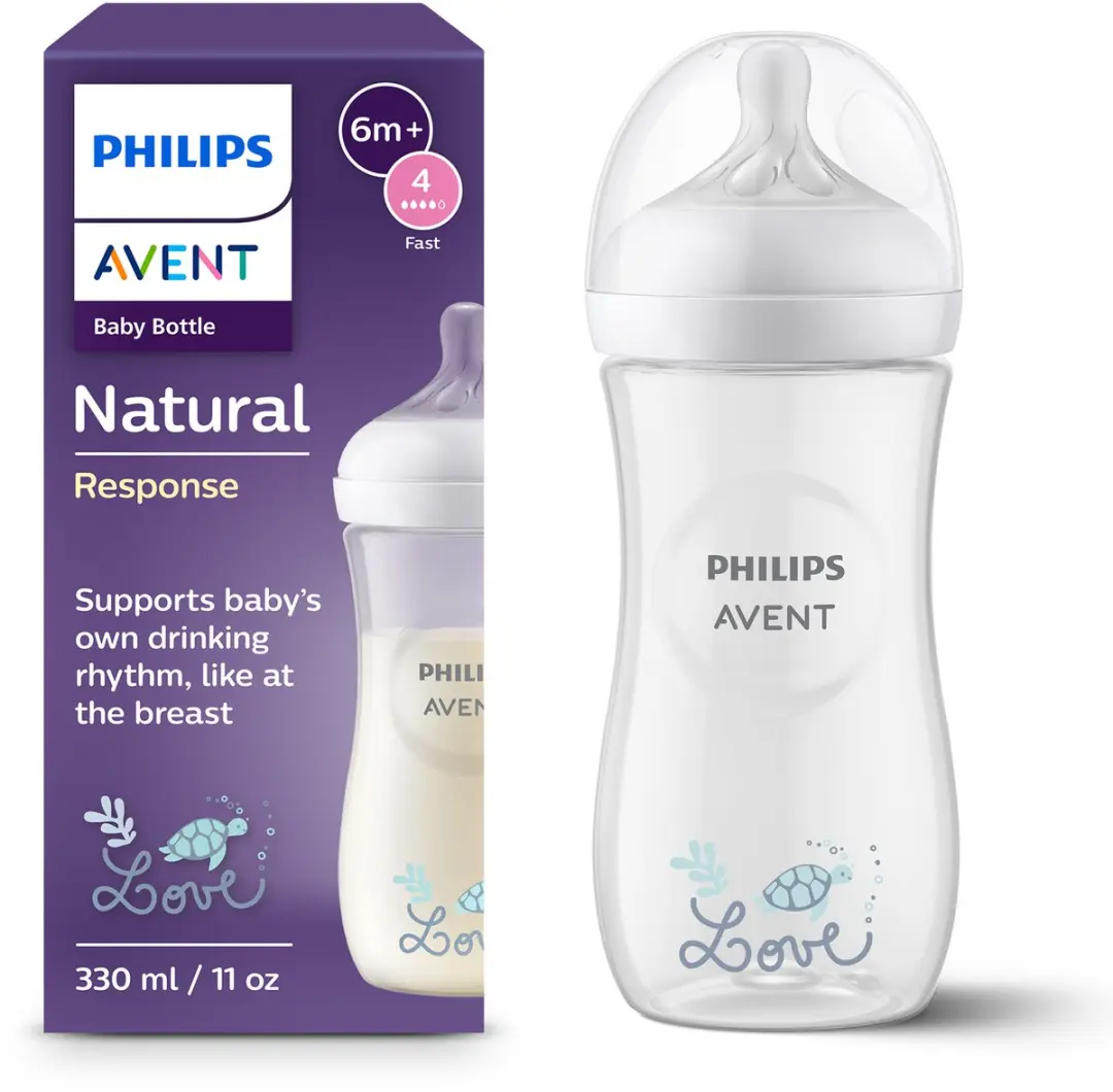 Philips Avent Natural Response SCY906/11 Babyfles 330ml - Schildpad