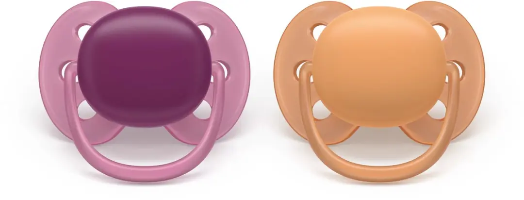 Philips Avent Ultra Soft Fopspeen - 2 Stuks - Orange/Purple