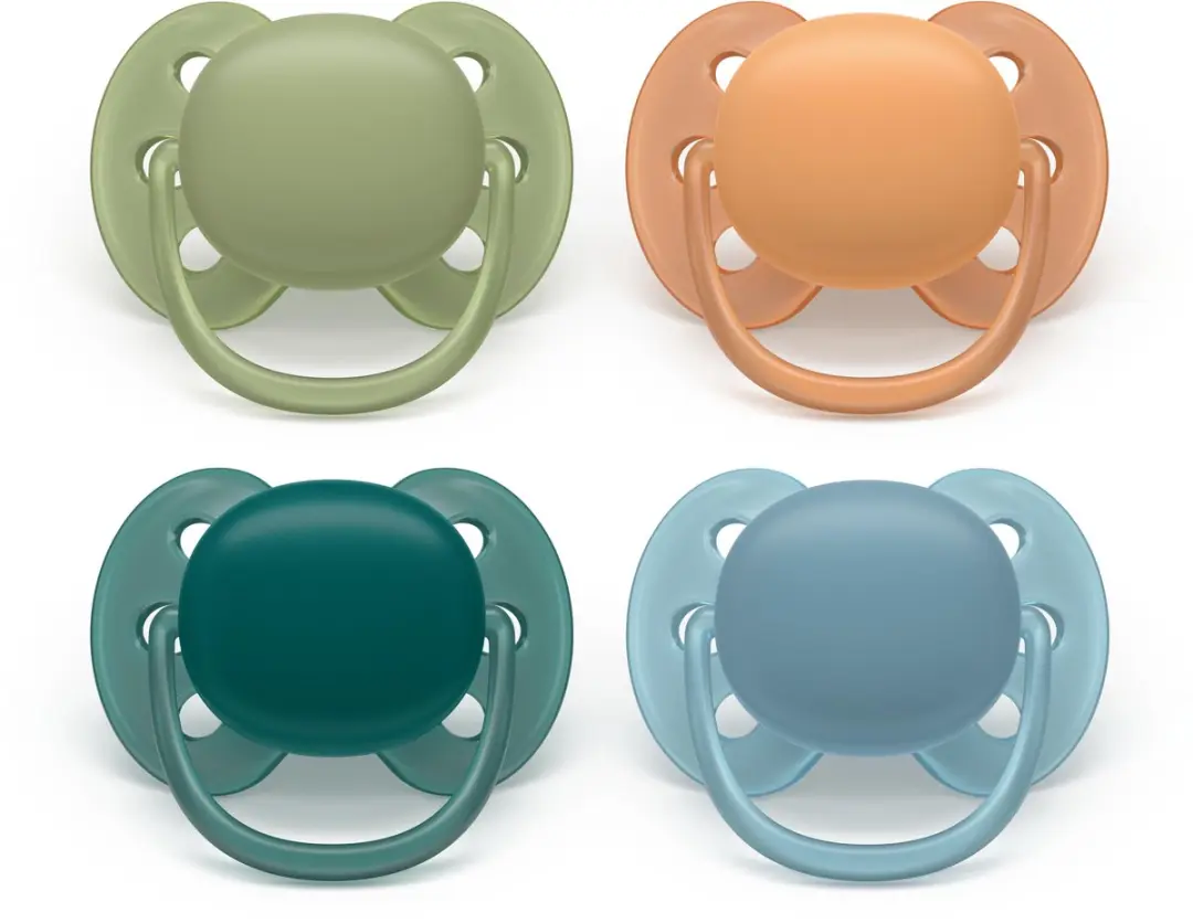 Philips Avent Ultra Soft SCF093/08 Fopspeen - 4 Stuks - o.a. Oranje/Blauw