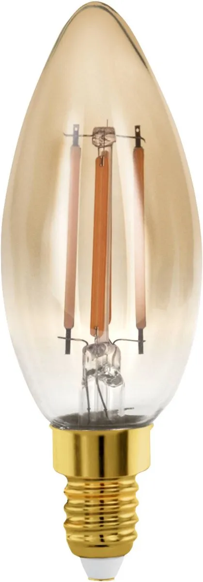 Eglo Golden Age LED Kaarslamp Ø3,7cm - 4W - 320lm - Warm wit - Amber - E14 - Dimbaar