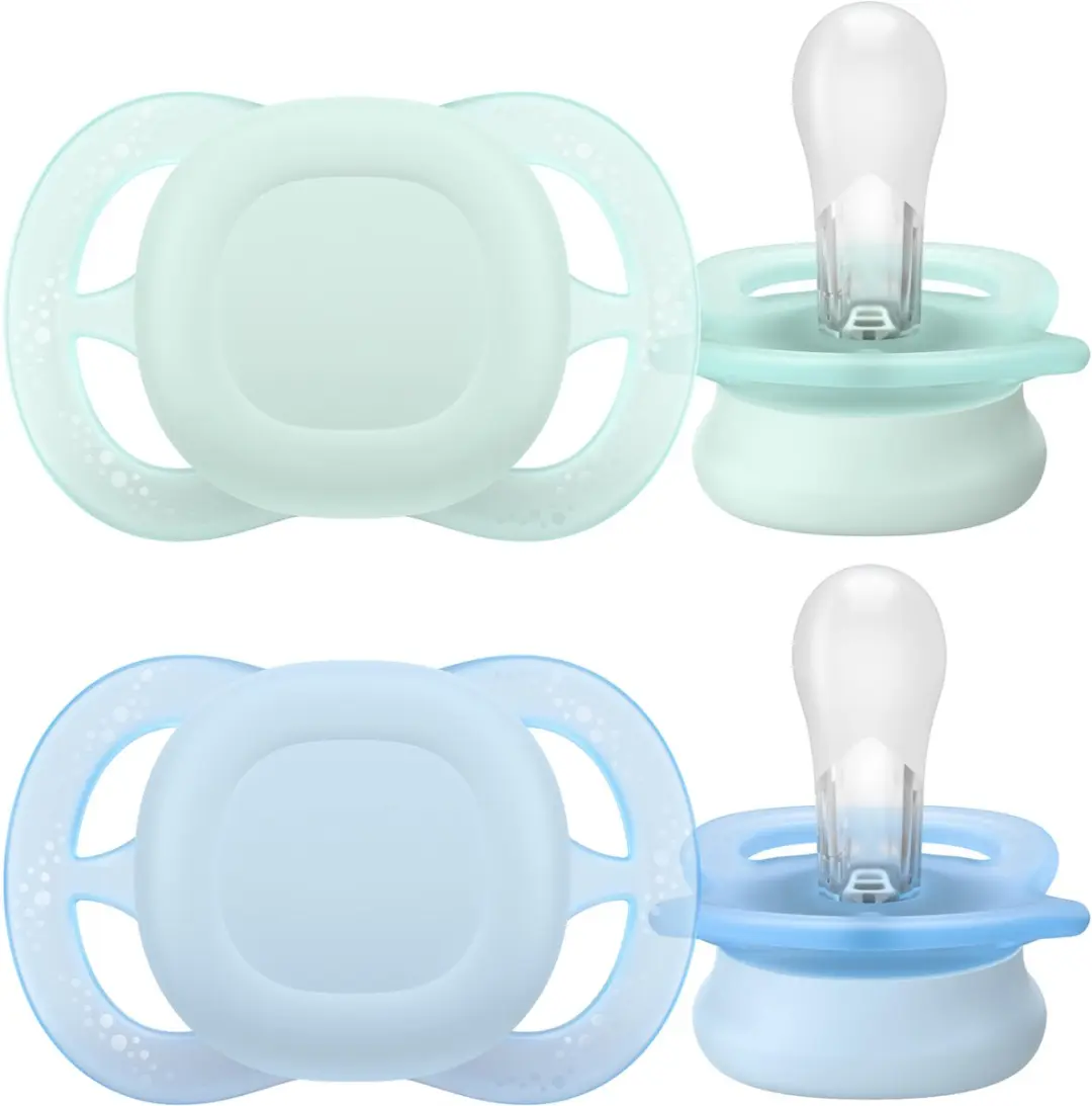 Philips Avent Ultra Start SCF075/12 Fopspenen 0-6mnd - 2 Stuks - Groen/Babyblauw
