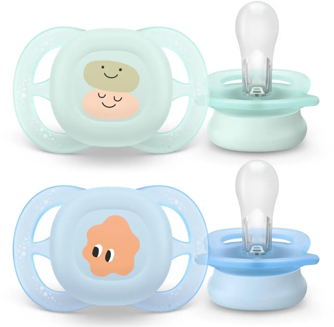 Philips Avent Ultra Start SCF075/14 Fopspenen 0-6mnd - 2 Stuks - Groen/Blauw
