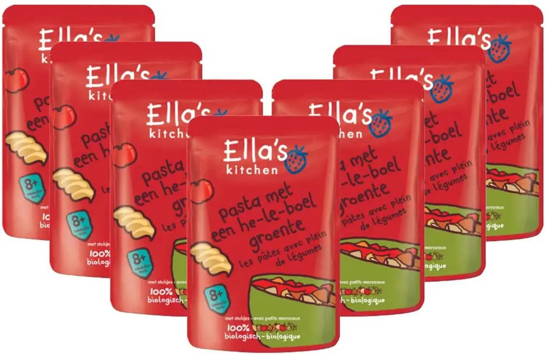 Ella’s Kitchen Biologisch Pasta & Groente Maaltijdzakje 8+M - 7x190g