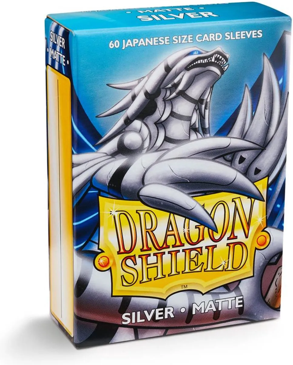 Asmodee Dragon Shield Card Sleeves Japanese Matte Silver