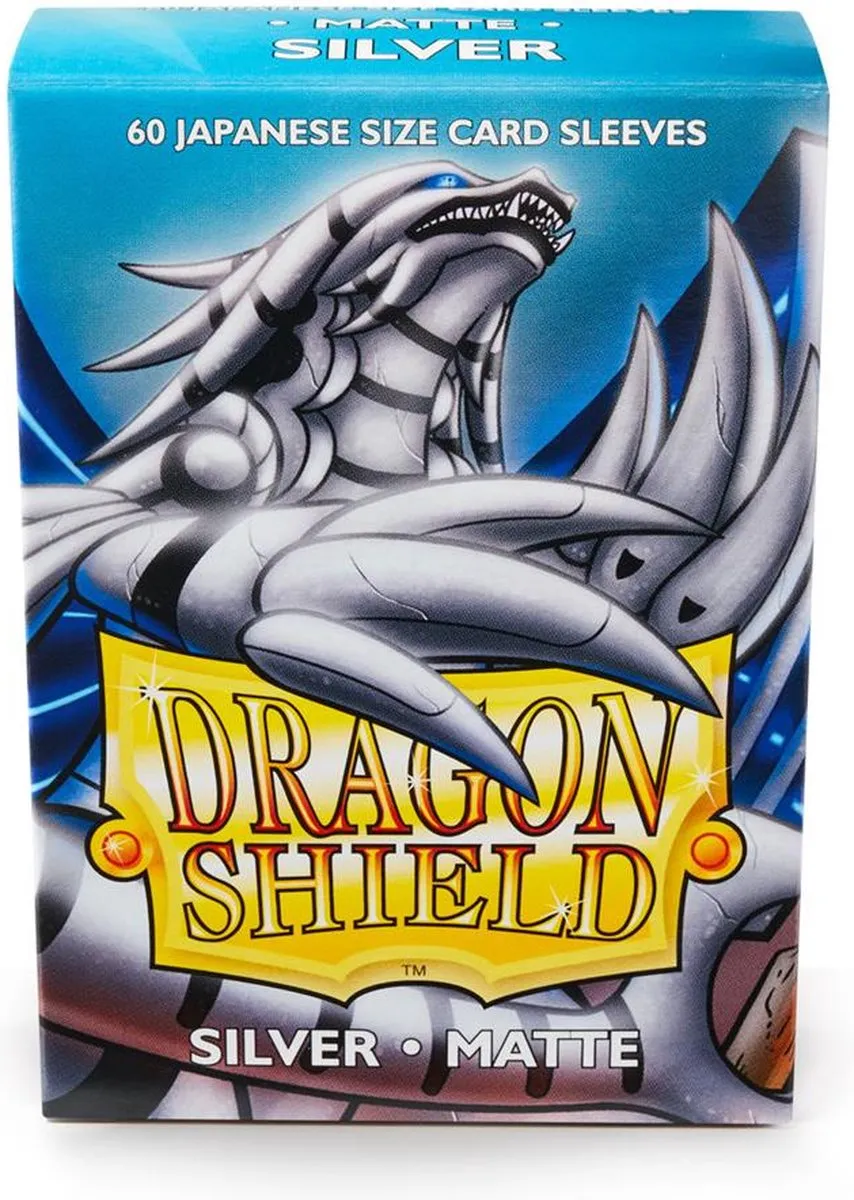 Asmodee Dragon Shield Card Sleeves Japanese Matte Silver - 60 Stuks