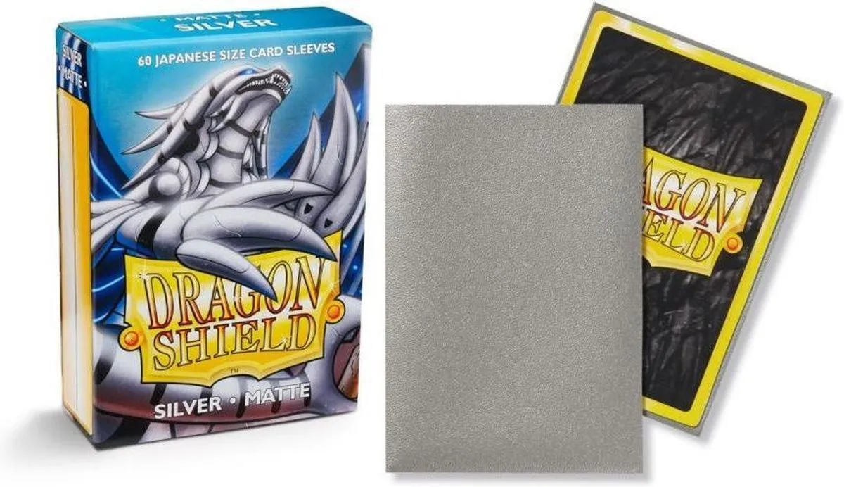 Asmodee Dragon Shield Card Sleeves Japanese Matte Silver - 60 Stuks